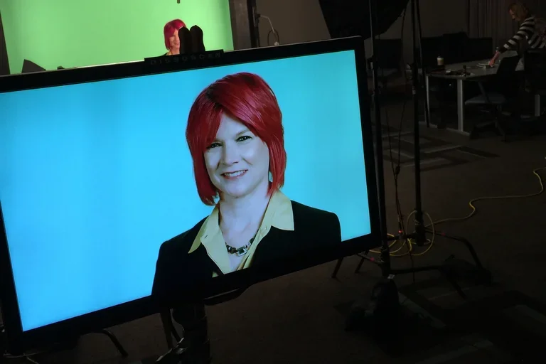 Dr. Rachelle Crosbie-Watson during a video shoot for her online course.