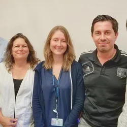 From left to right: Stanley Nelson, Carrie Miceli, Emilie Douine, Florian Barthélémy, and Richard Wang.